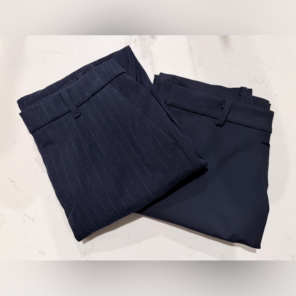 Uniqlo Navy Straight Leg Ankle Pants